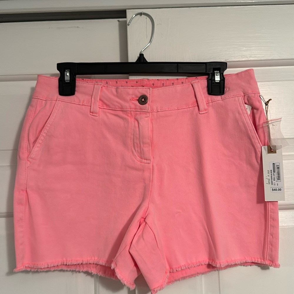 LAND and Sea hot pink shorts